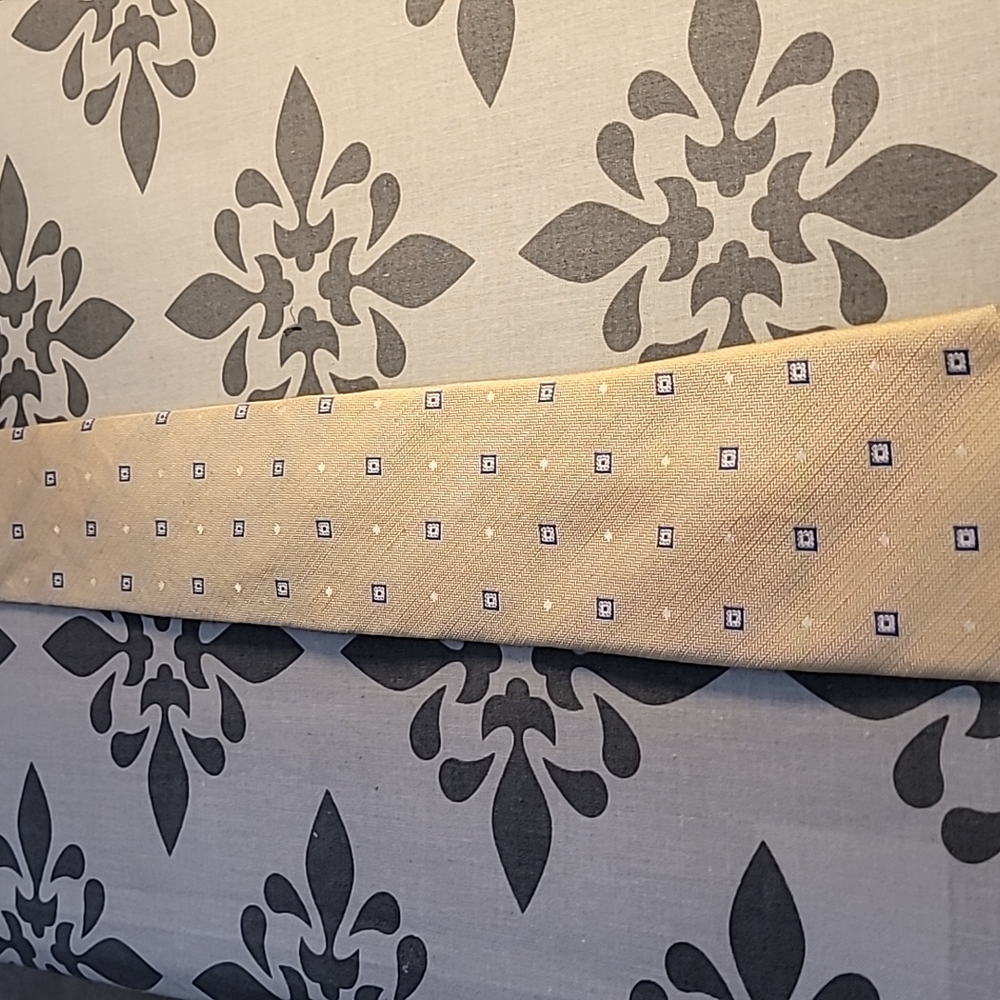 Joseph Abboud Tie Yellow with Light Blue and White Accents